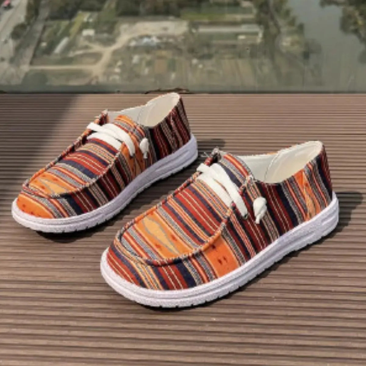 Women's Round Toe Canvas Slip-On Sneakers – Flat Casual Shoes | 7 Colors